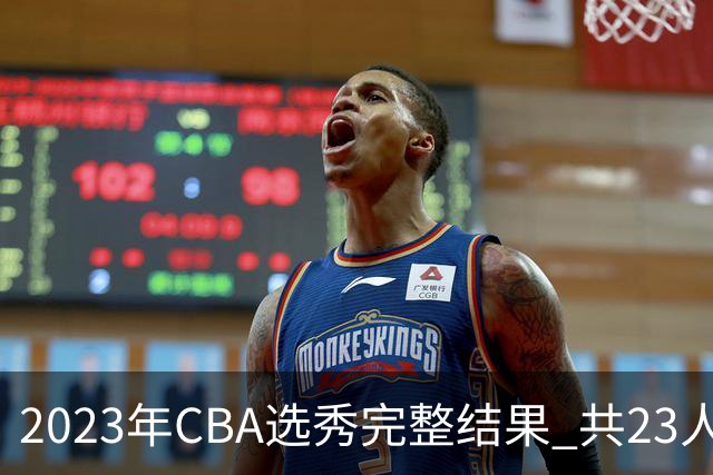 2023年CBA选秀完整结果 共23人被选中历史次高